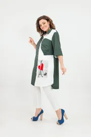 Zestaw SandyNA #13591 xaki+belyj
