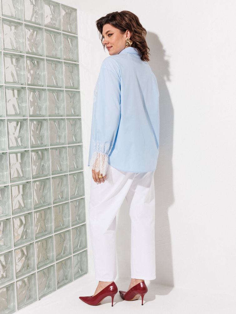 Блузка Anastasia MAK арт. 1352 голубой
