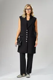 Waistcoat Ava fashion #M-242 chernyj
