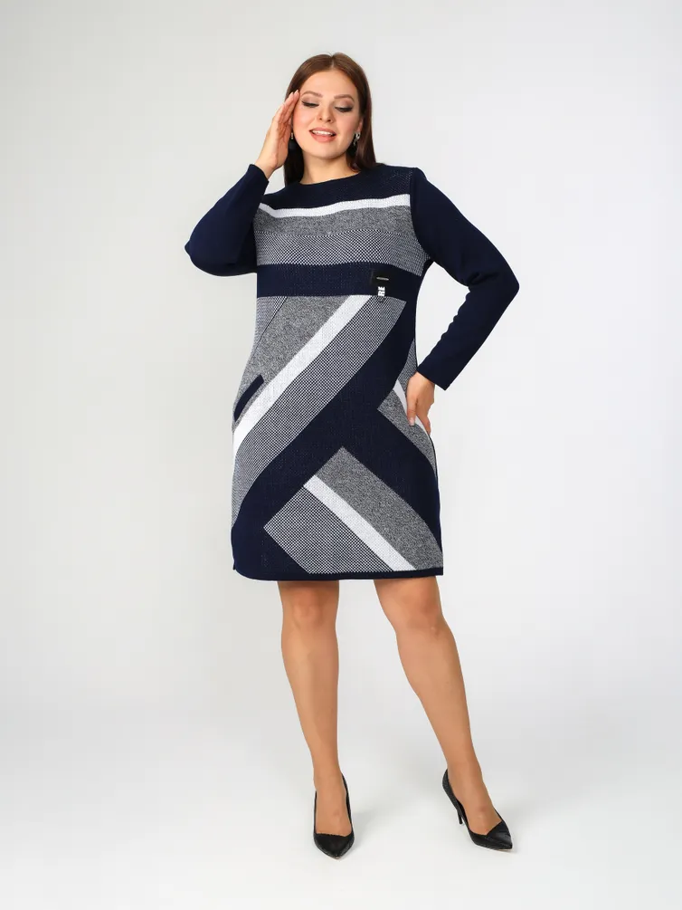 Dress BONADI #1346 t.sinij