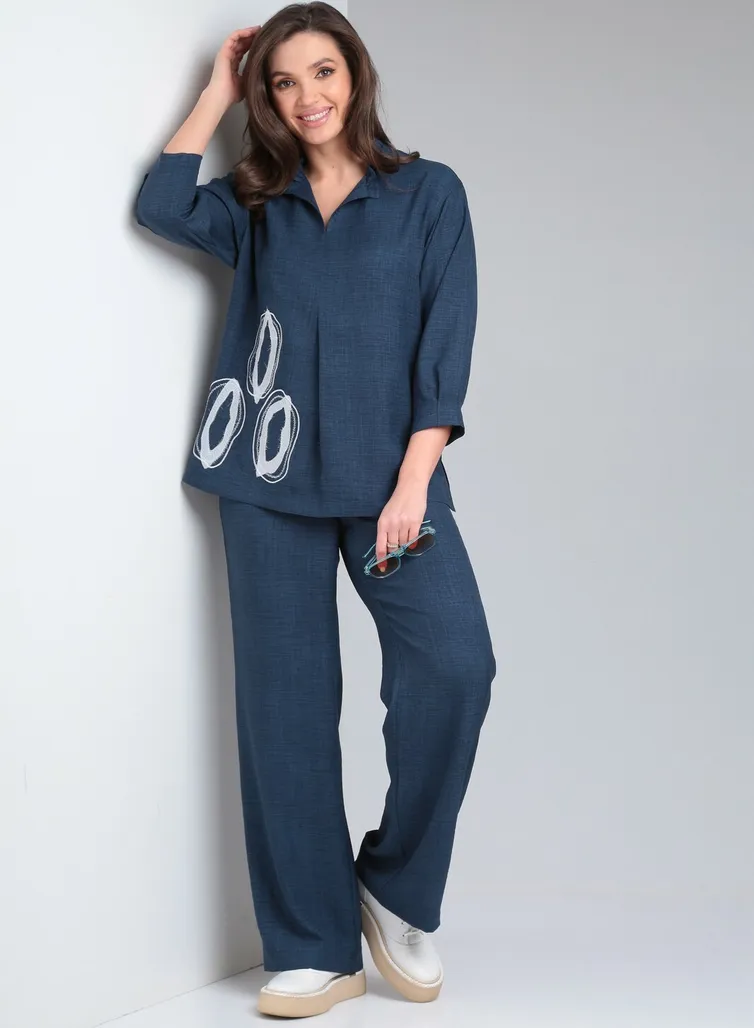 Garnitur Vilena-fashion #889 temno-sinij
