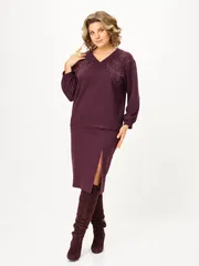 Garnitur Vilena-fashion #1169 burgundi