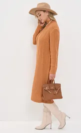 Sukienka Newvay 9242-92040 karamel