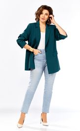 Жакет Ольга Стиль С986 морск. волна