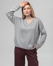 Джемпер Romgil арт. РВ0344-ХМ5 5 серый шелк, серебро