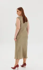 Sukienka Anastasia MAK 1317 xaki