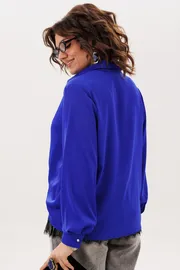 Blouse Anelli Laurel #1663 oslepitelno sinij