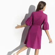 Sukienka CHARUTTI #Ubezhim ot paparacci (fuchsia, s poyasom)