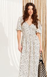 Платье Elletto Life 11132 молочно-черный