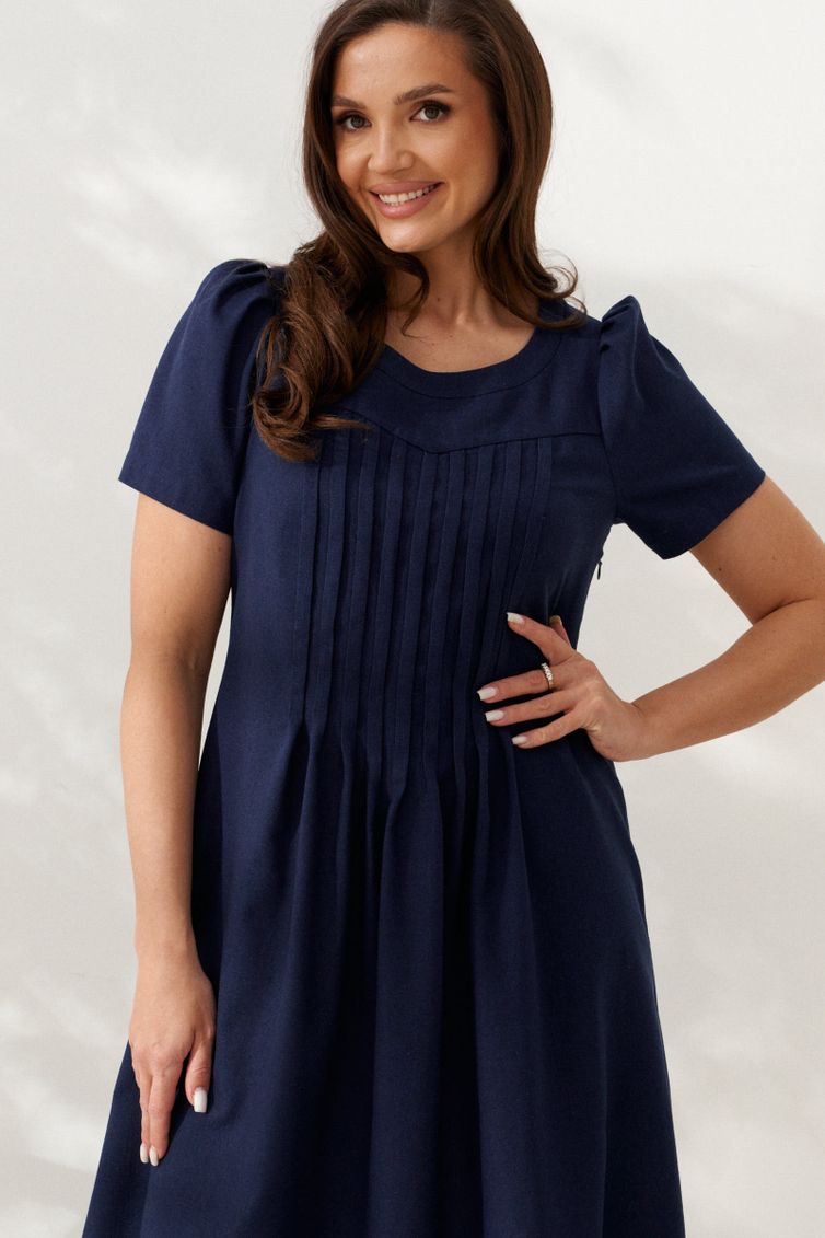 Sukienka Alta Moda #1033-7 temno-sinij