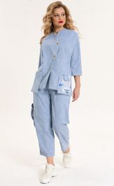Suit Anastasia 1202 sero-goluboj