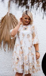 Dress Anastasia 1103 plate molochnyj (print cvety)