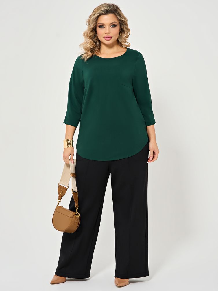 Блуза DORA plus арт. 0220-2 темно-зеленый