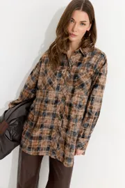 Blouse Lyushe #4303 korichnevyj
