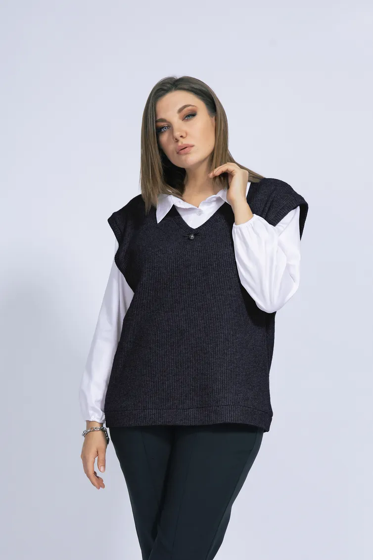 Жилет BegiModa арт. 4017 т.син