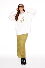 Bluza Elletto Life #13064 molochno-gorchichnyj