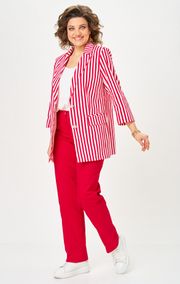 Костюм БелЭльСтиль арт. 762-324/609-323 красный/полоска