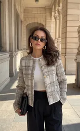 Żakiet BELANGE 3381 molochnyj