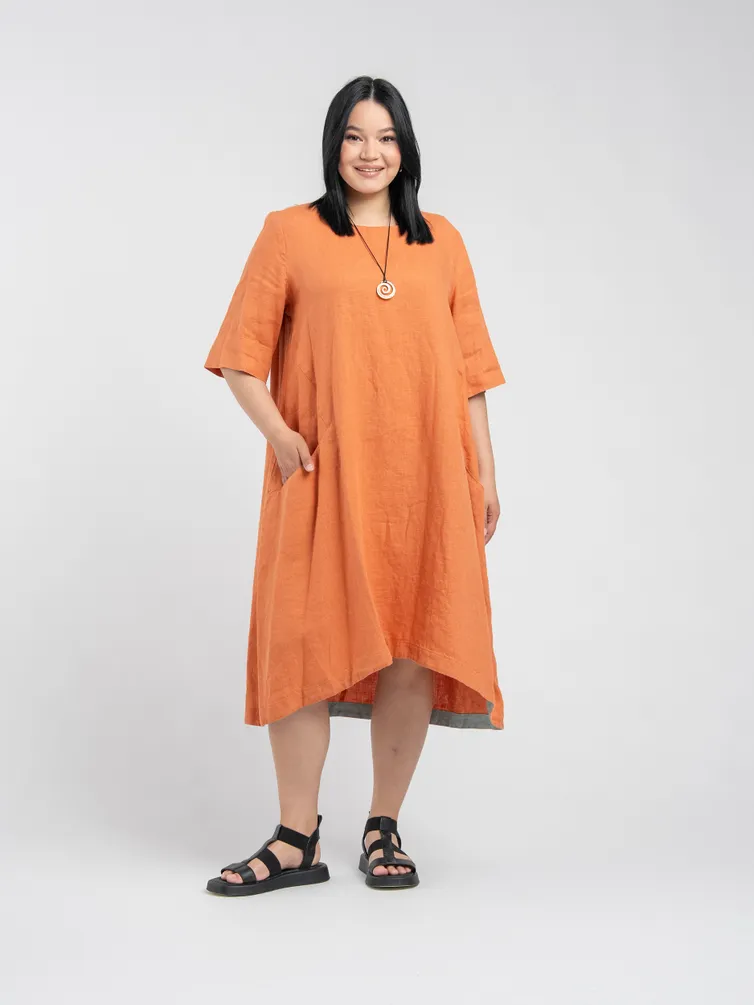 Sukienka FASHION CENTRE #L-4003/Morkovnyj