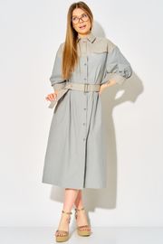 Sukienka LAIKONY #L-434 sero-goluboj