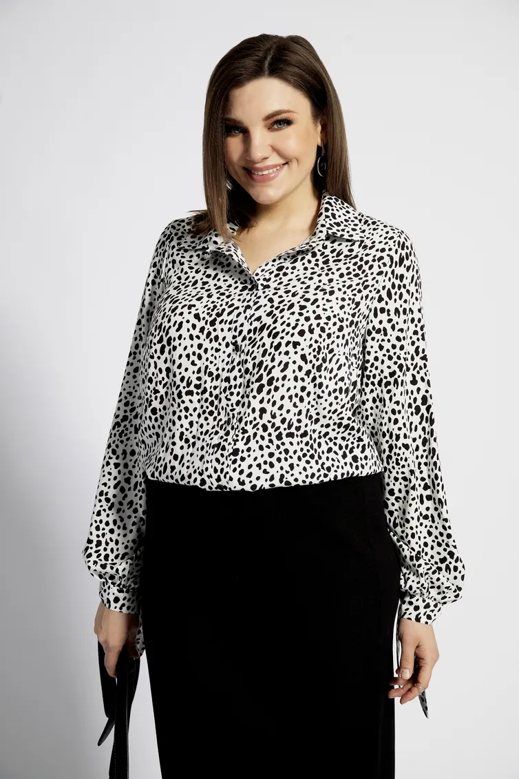 Блуза BegiModa арт. 4036 чёрно-белый