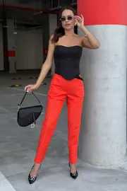 Trousers PRATA wear #S035 krasnyj