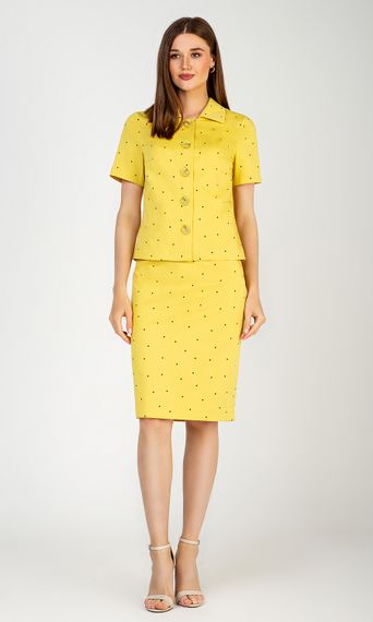 461 костюм желтый в горох