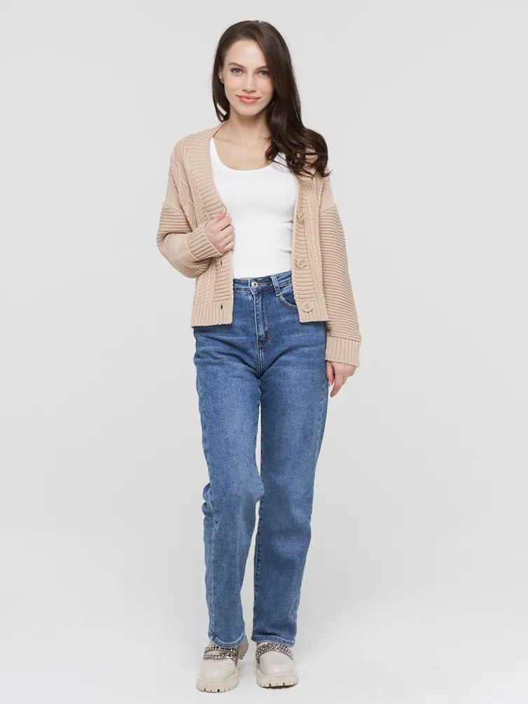 Swetry, kardigany, żakiety Newvay #BY211-14040 kapuchino