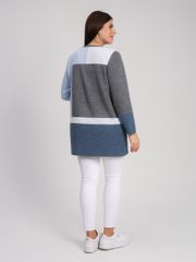 Sweter BONADI #1933 seryj-goluboj