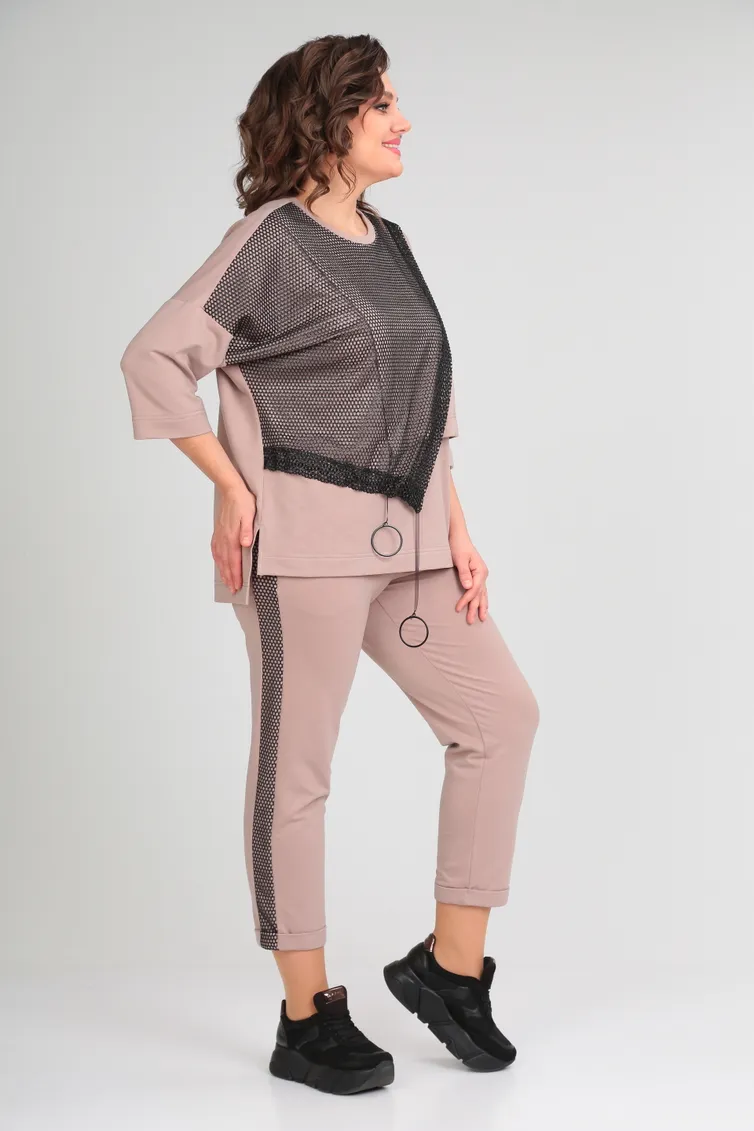 Garnitur Michel Chic #1329/1 pudra, chernyj