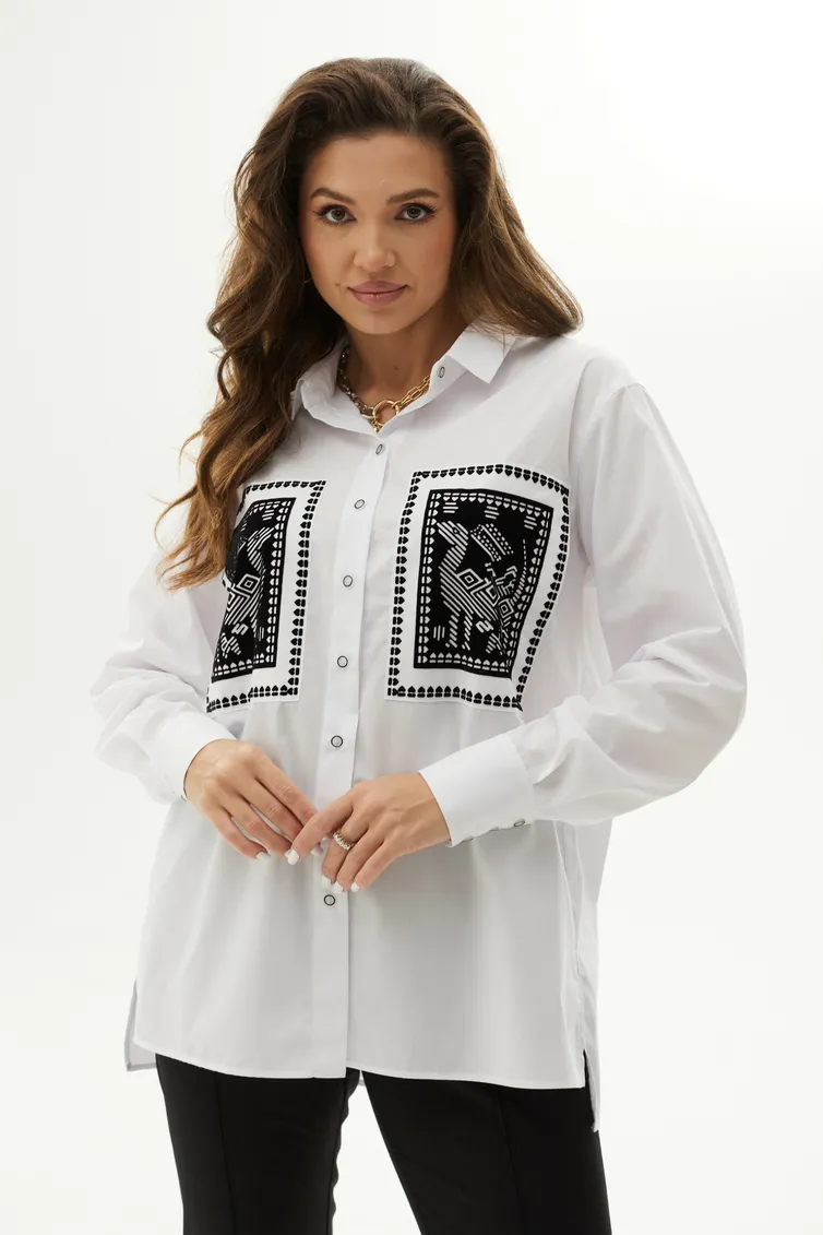 Bluzka MALI #623-049 belyj