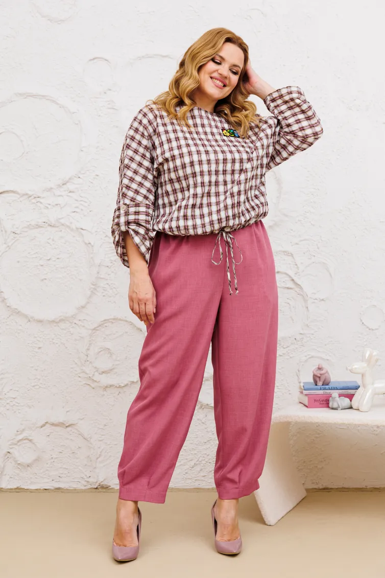 Zestaw Michel Chic #1342/1 kletka, lilovyj