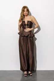 Trousers Pirs #6671 korichnevyj
