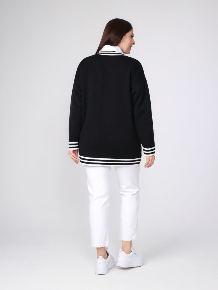 Кардиган BONADI арт. 1884 черно-белый