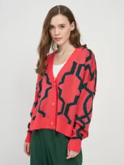 Кардиган Newvay арт. 7221-14092 роз/изумруд