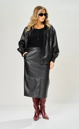 Kurtka Ava fashion M-230 chernyj
