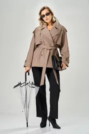 Тренч Ava fashion #M-234 mokko
