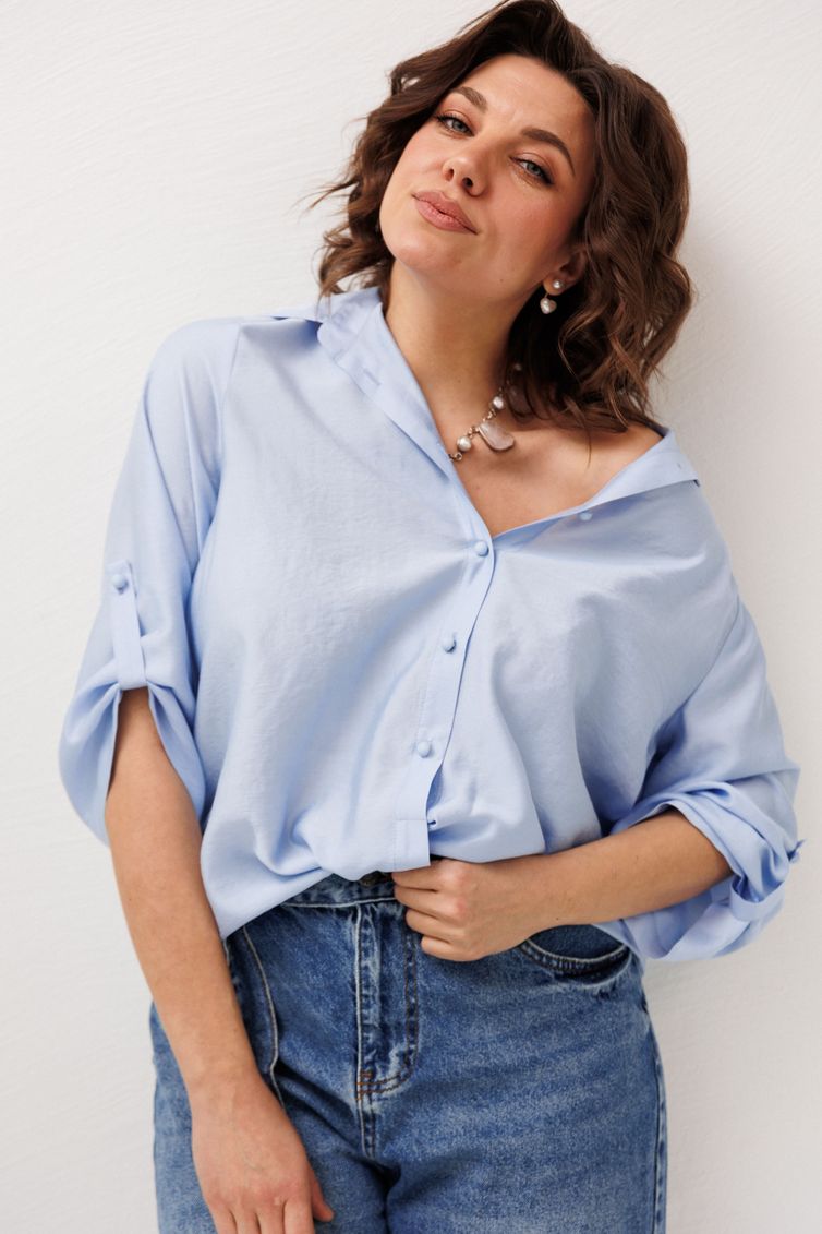 Koszula Anelli Laurel #1663.1 golubika