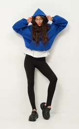 Bluza Z Kapturem Pirs 6504 vasilkovyj