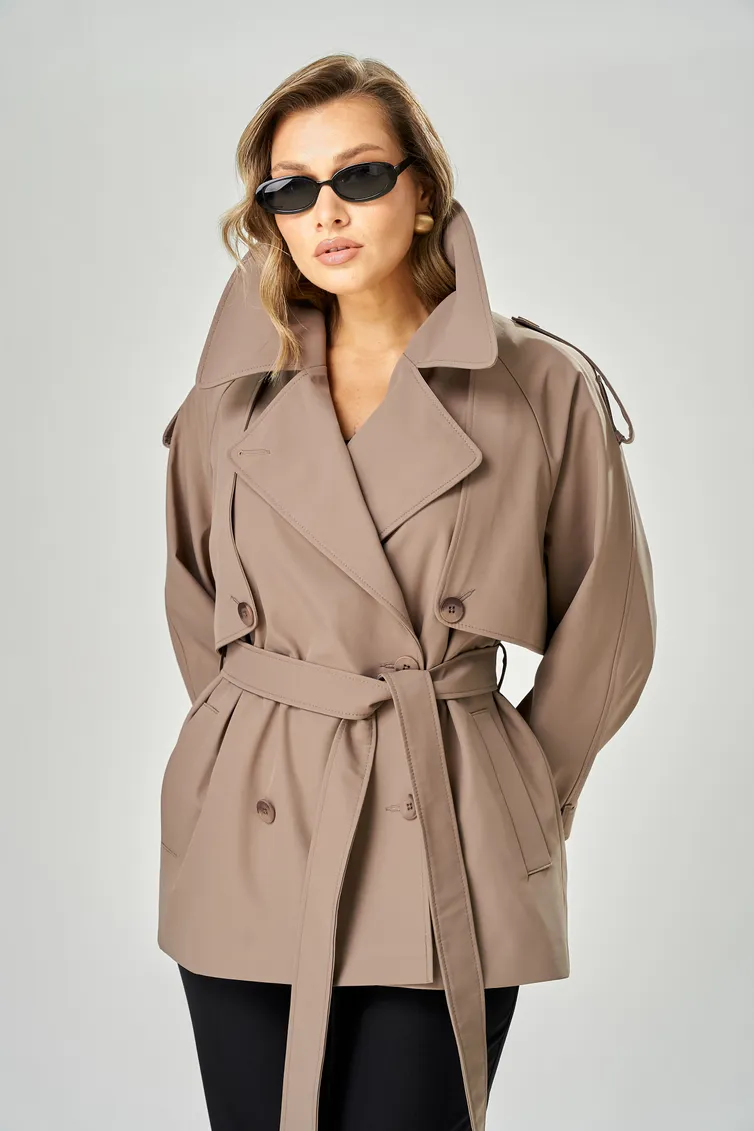 Тренч Ava fashion #M-234 mokko