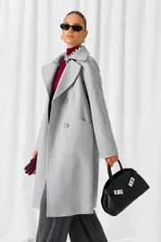 Płaszcz Beautiful & Free #9029 svetlo-seryj