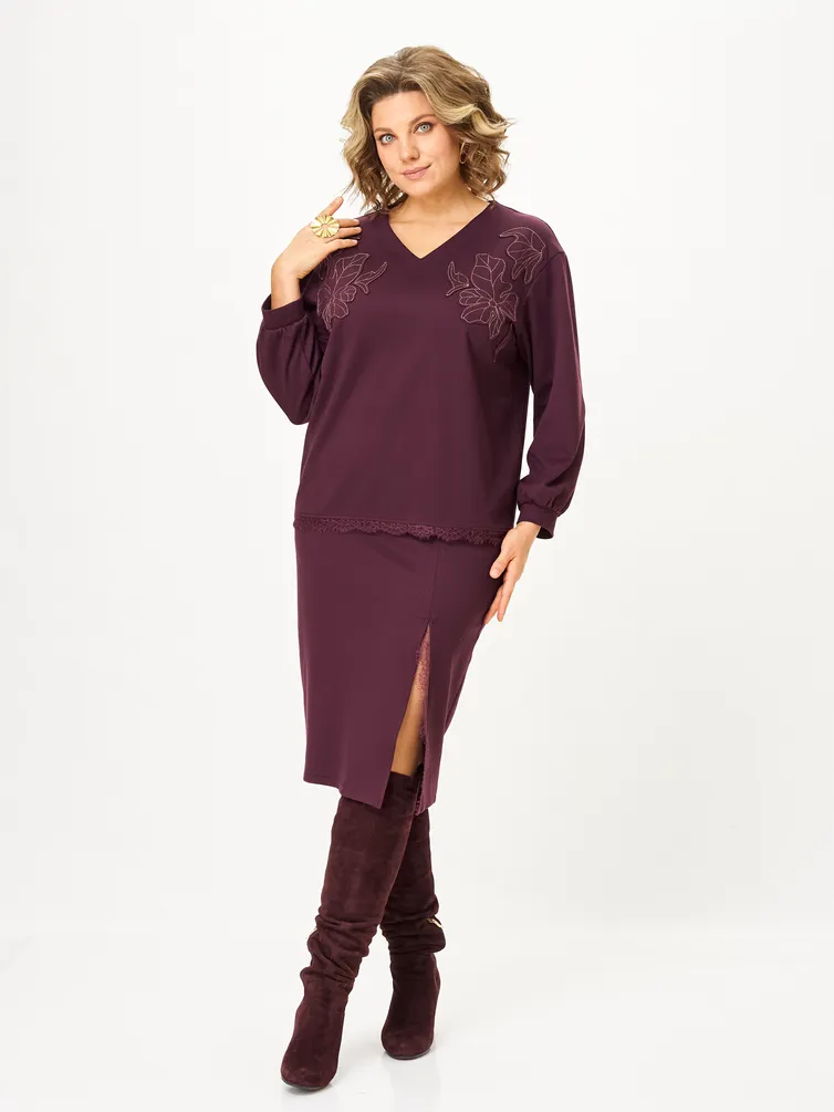 Garnitur Vilena-fashion #1169 burgundi