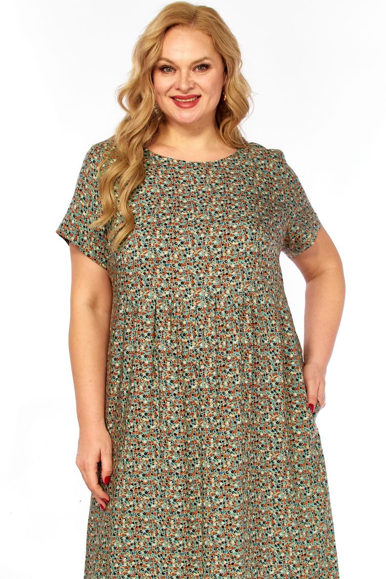 Dress LadyThreeStars #2682 myatnyj print