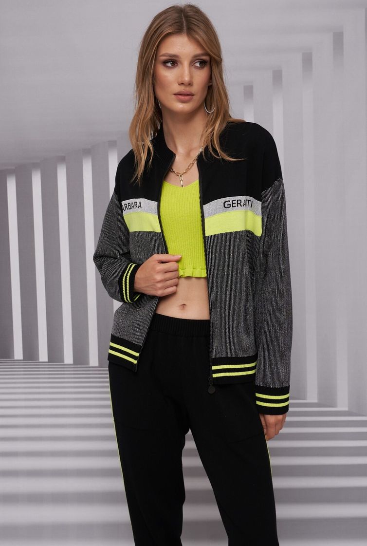 Жакет Barbara Geratti арт. С4697BG черный/салатовый