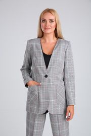 Костюм Vilena-fashion арт. 726 серая клетка+красная полоска