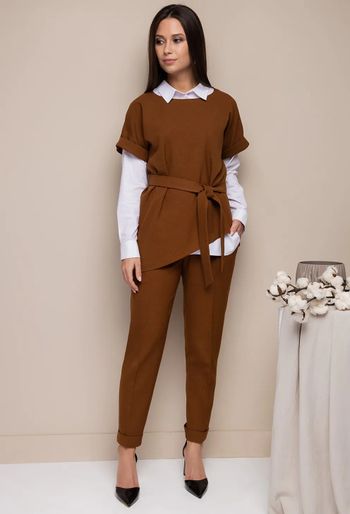 9095 костюм коричневый