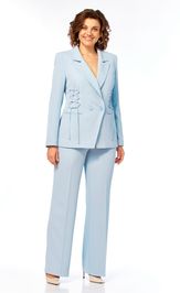 Костюм Ольга Стиль С998 голубой