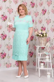 Dress Ninele #289+ svetlo-zelenyj
