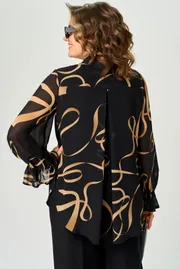 Blouse EVA GRANT #9019 print lenty