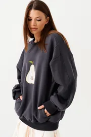 Bluza Elletto Life #3887 temno-seryj